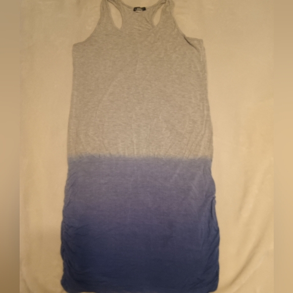 Gray and Blue Ombre Tank Dress - Picture 1 of 2